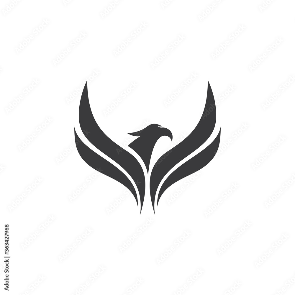 Poster phoenix fire bird logo