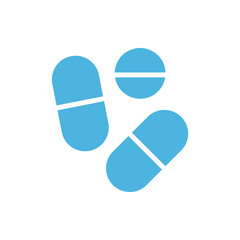 Pill prescription icon vector logo design trendy