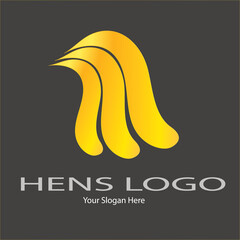 Vector logo HENS design in eps 10. Simple template and ready to use