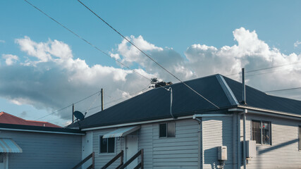 solar panels on the roof