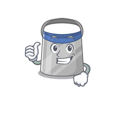 Face shield cartoon character design showing OK finger