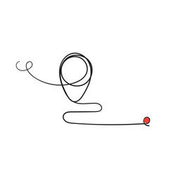 Obraz premium hand drawn doodle gps icon symbol for relocate position with doodle style vector