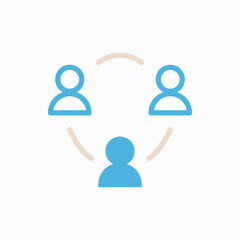 social distancing icon flat vector logo design trendy