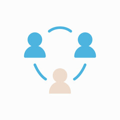 social distancing icon flat vector logo design trendy