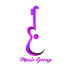 Fototapeta premium Vector logo design Music in eps 10. Simple template and ready to use