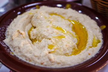 traditional Lebanese style dishes in local restaurant in Doha