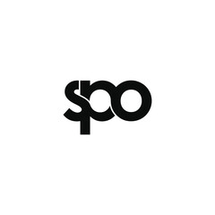 spo letter original monogram logo design