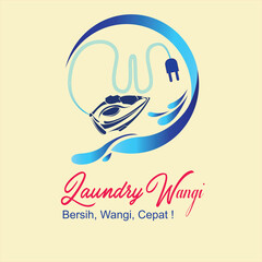 Fototapeta na wymiar Vector logo Laundry in eps 10. Simple template and ready to use