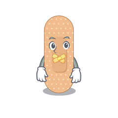 Standard bandage cartoon character style having strange silent face