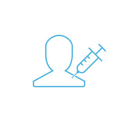 injection syringe flat icon vector logo design trendy