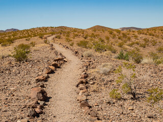 Beautiful nature landscape around Bluff Trail of Lake Mead