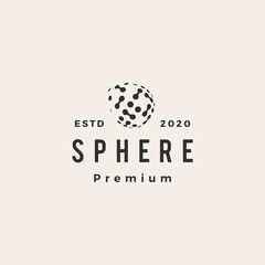 sphere 3d hipster vintage logo vector icon illustration