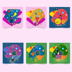 flat illustrasi instastory