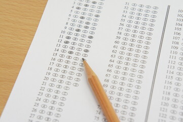 marked optical answer sheet