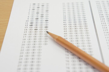 marked optical answer sheet