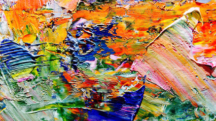 Colorful abstract background wallpaper. Modern motif visual art.  Mixtures of oil paint. Trendy...