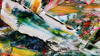 Colorful abstract background wallpaper. Modern motif visual art.  Mixtures of oil paint. Trendy...