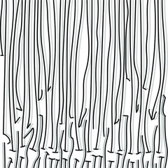 Accumulation of curved vertical lines