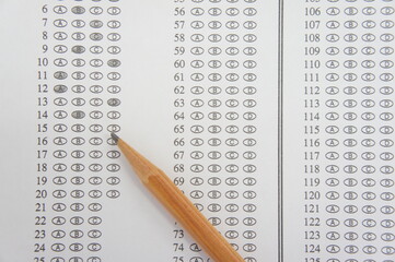 marked optical answer sheet