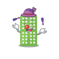 A medicine pills cartoon design style love playing juggling