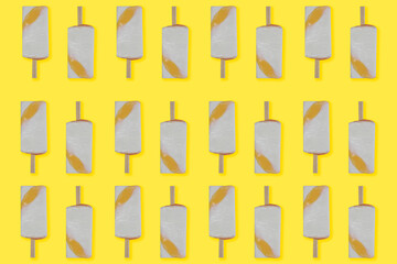 repeated patterns of mango popsicles. summer concept