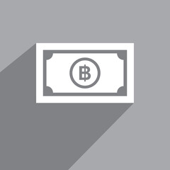 baht banknote icon, Financial icon vector