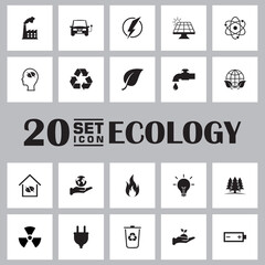 ecology and energy icon vector