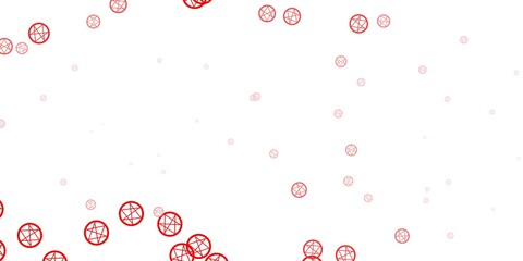 Light Red vector pattern with magic elements.