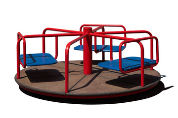 Street swing for children. Isolated image.