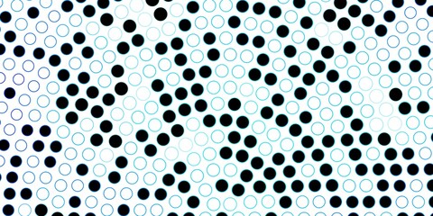 Dark BLUE vector background with circles. Glitter abstract illustration with colorful drops. Pattern for business ads.