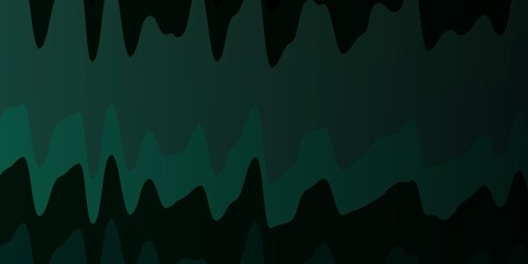 Dark Green vector template with curves. Brand new colorful illustration with bent lines. Pattern for websites, landing pages.