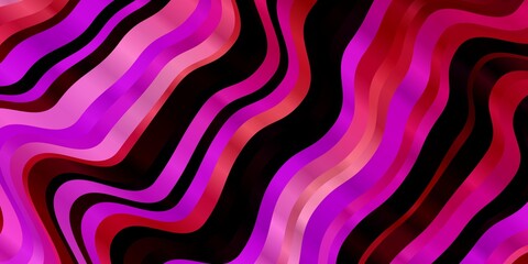 Obraz premium Light Pink, Yellow vector pattern with wry lines. Colorful illustration in circular style with lines. Best design for your posters, banners.