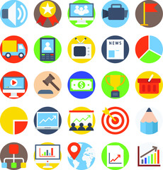 Digital Marketing Colored Vector Icons 2