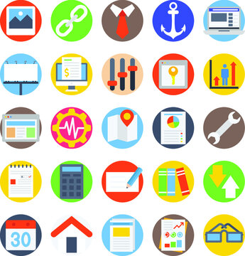 Digital Marketing Colored Vector Icons 4