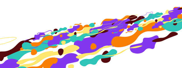 Trendy liquid style shapes abstract design, dynamic vector background for placards, brochures, posters, web landing pages, covers or banners