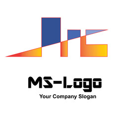 vector logo letter MS in eps 10. Simple template and ready to use