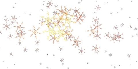 Light Yellow vector background with curved lines.