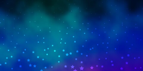 Dark Blue, Red vector template with neon stars. Blur decorative design in simple style with stars. Theme for cell phones.
