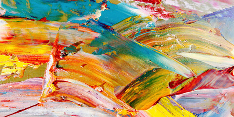 Colorful abstract background wallpaper. Modern motif visual art.  Mixtures of oil paint. Trendy...