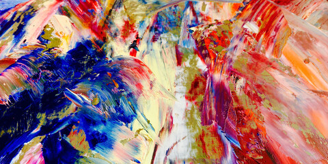 Colorful abstract background wallpaper. Modern motif visual art.  Mixtures of oil paint. Trendy...