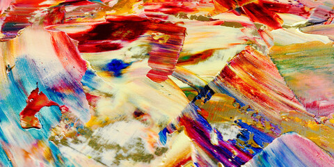 Colorful abstract background wallpaper. Modern motif visual art.  Mixtures of oil paint. Trendy...