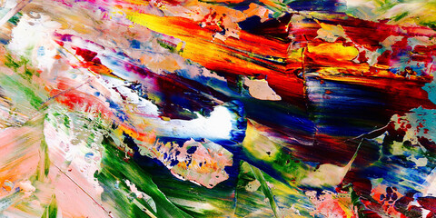 Colorful abstract background wallpaper. Modern motif visual art.  Mixtures of oil paint. Trendy...