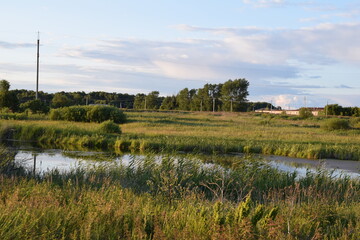 Nature landscapes river Lenuska in Golyshmanovo Tyumen oblast