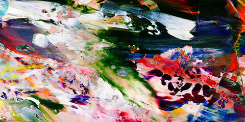 Colorful abstract background wallpaper. Modern motif visual art.  Mixtures of oil paint. Trendy...