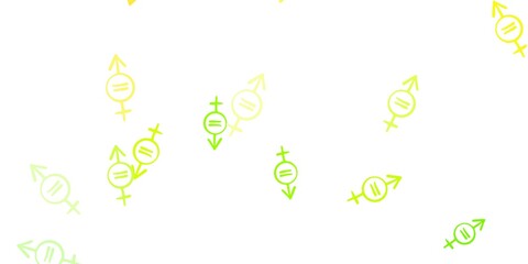 Light Green, Red vector backdrop with woman's power symbols.