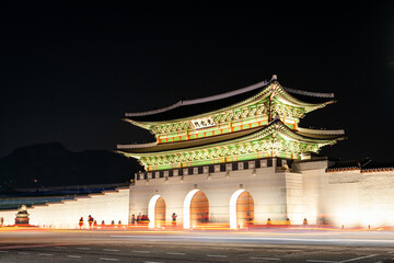 Gwanghwamun Gate at the Gyeongbokgung Palace in South Korea