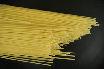 spaghetti on black