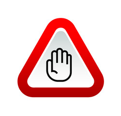 stop sign isolated on white