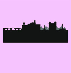 Fototapeta premium orense city skyline in spain