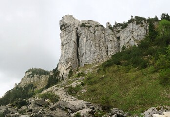 Fototapeta na wymiar Kletterparadies Chiemgauer Alpen
